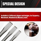 3-piece Heavy Duty Cold Chisel Set 3 8 1 2 5 8 Inch All Purpose For Metal Wood
