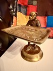 Vintage Brass Monkey Business Card Holder 5    Tall