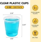 100 Pack 3 Oz Plastic Cups  Clear Disposable Plastic Cups Bulk  Cold Drinking