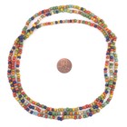 Vintage-style Medley Java Glass Seed Beads 4mm  48 Inch Strand Indonesia