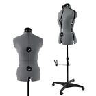 Adjustable Dress Form Mannequin For Sewing Female Size 6-14 Pinnable Small Gray