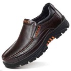 Waterproof Genuine Leather Casual Shoes Men s Slip On Comfortable Walking Shoes