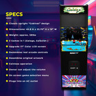 Arcade1up Galaga Deluxe 14 Games In 1  5 Foot Stand-up Arcade Machine  open Box 