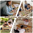 Wooden 1000pc Puzzle Table Folding Legs 4 Drawers 16 Sorting Grids