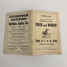 Nebraska Fair And Rodeo Vintage 1951 Program Book Annual Sheridan County Gordon