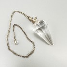 Faceted Clear Quartz Point Pendulum Divination Dowsing Healing Reiki