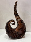 Mosaic Glass Handmade Brown Color