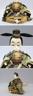 Antique Japanese Samurai Doll Edo Period Toyotomi Hideyoshi 34cm Drawing Eyes