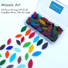 120 Pieces Assorted Colors Transparent Mosaic Glass Petals  Hand-cut Stained Gla