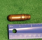 Antique Brass Thimble Needle Mini Travel Sewing Kit 2  Tall Germany Case Only