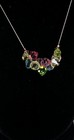 Necklace   Bracelet Set 925 Sterling Colorful Glass Crystal Beads Signed Italy 