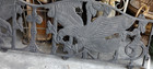 Vintage Architectural Salvage Cast Iron Bench Back Two American Bald Eagles