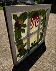 Vintage Antique Reclaimed 6-pane Farmhouse Wood Window Sash Christmas Wreath