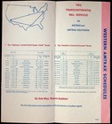 1972 Amtrak Western Regional Timetable Schedule Brochure