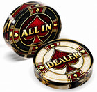 Dealer   All In Button Package - Poker Table Accessories - 3  Acrylic Material