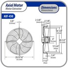 Appli Parts Axf-450-1 17-3 4 In Axial Fan Motor Guard Mounted Fan Blade 220 V  1