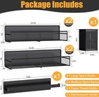 Magnetic Spice Rack  6-piece Set With 100  Metal Strong Magnetic Shelves  black 