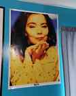 Bjork Bj  rk 1990s  blowing Kiss  Colour Portrait Poster Rare Deadstock 24 X 36