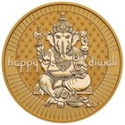 2024 Diwali 1oz Silver Gilded Medallion God Of Laxmi   Ganesh Festival Gift Coin