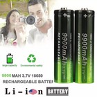 3 7v Rechargeable Button Top Li-ion Batteries  9900mah  4slot Usb Charger Lot