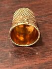 Vtg  10k Yellow Gold Thimble Size 8    3 0 Grams