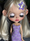 Handmade Blythe Custom Doll - Rbl Faceplate Repaint   Wig Outfit Set 