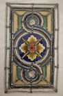 Victorian 19th Century Stained Glass Window Panel 18 x11 