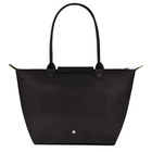 New Longchamp Le Pliage Tote Shoulder Bag Nylon Handbag Embroidery Horse Black L