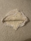 Antique Ecru Crochet Lace Baby Bonnet H 7    Circumference  14    W Ear Tabs