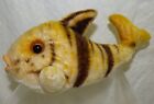 Vintage Steiff Flossy 10 1 2  Mohair Goldfish Yellow Brown Striped Fish 27 Cm