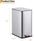 Trash Can 2 6 Gal Stainless Steel Kitchen Garbage Can With Soft-close Foot Pedal