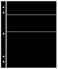 Stock Sheets 10 Pages For Stamp Single Side 3 Different Rows Black By Hagner New