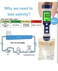 5 In 1  Pool Salt Tester   Ph Meter Digital Tds Meter For Salinity Ph Temp  Ec 