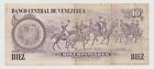 Venezuela Vf Note 10 Bolivares January 1980 P-57  prefix A7 Or A8  Commemorative