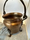 Vintage Gekro Hammered Copper Pot Kettle Cauldron Wrought Iron Handle Germany