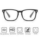 Blue Light Blocking Glasses Black Square Frame Foldable Eyeglasses