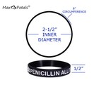        Penicillin Allergy Medical Alert Id Silicone Wristbands Adult Size  4 Pack 