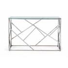 Modern Console Table Vanity Cabinet Metal Glass