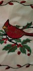 Handmade Cardinal Quilt Wall Hanging 21x26    Red Green Patchwork Bird Christmas