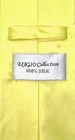 Biagio 100  Silk Necktie Solid Yellow Color Mens Neck Tie