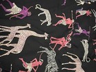Fabric Lot 8 Yards 44 W Jungle Animals Zebras Giraffes Leopards 100  Poly
