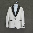 Opposuits Tuxedo Jacket Boys Size 6 White Black Shawl Lapel One Button Formal