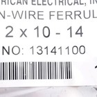 Lot Of 100 American Electrical 13141100 Twin Wire Ferrules  8awg  Tinned-copper