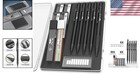 Elegant Black Mechanical Pencil Set - 5 Sizes With Refills For Ultimate Comfort