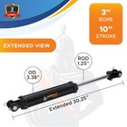 3x10 Hydraulic Cylinder 3  Bore 10  Stroke Double Acting Tie-rod Cylinder