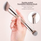   dual-ended Foundation   Contour Makeup Brush Liquid Powder Concealer Pink  