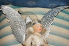 Rare 1940s Vintage Halo Angel Tree Topper In Box