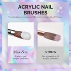 4pcs Acrylic Nail Brush Set - Kolinsky Nail Brushes Size 8 10 12 14 For Art