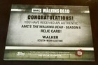 Topps 2017 The Walking Dead Season 6 Walker Relic Card Wardrobe Costume