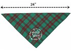 Set Of 2 Christmas Dog Bandana Plaid Reversible Triangle Bibs Scarf 